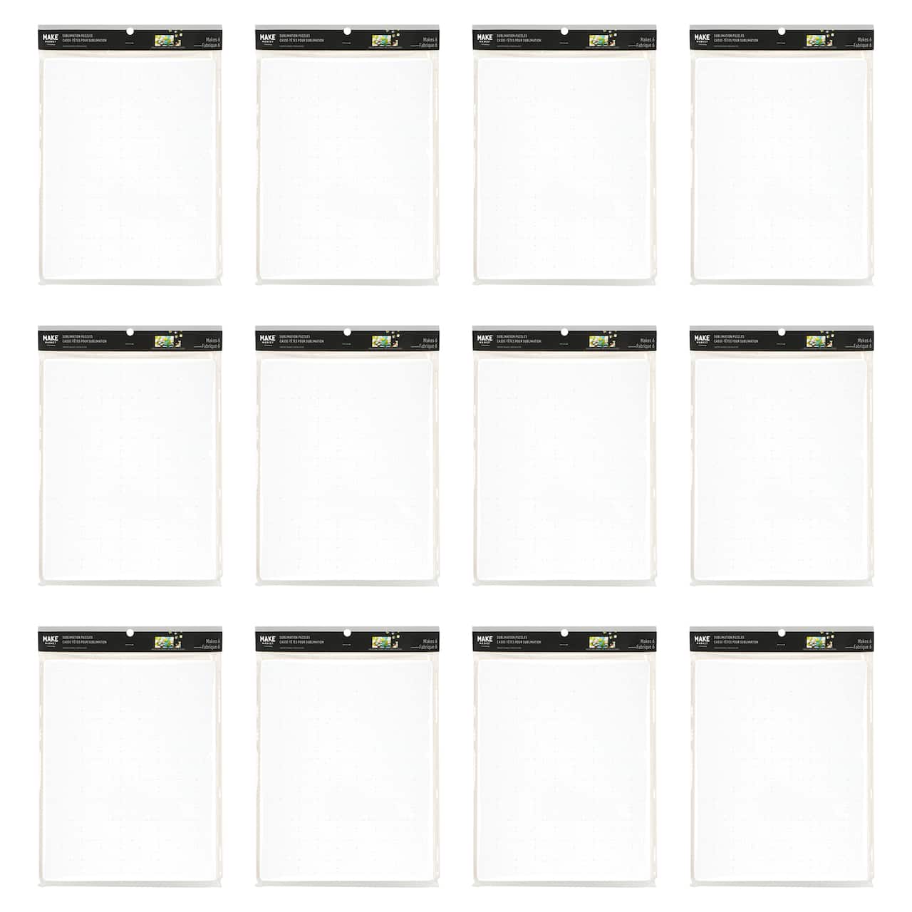 12 Packs: 6 ct. (72 total) 8" x 10" Sublimation Puzzles by Make Market®